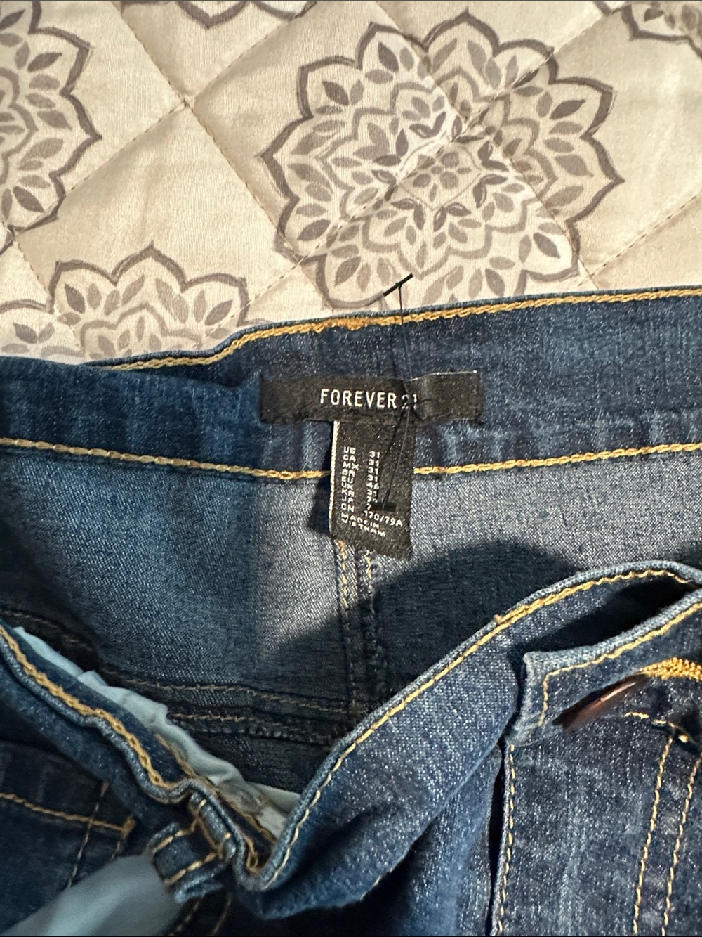 Forever 21 Women's Dark Indigo High-Rise Jeans